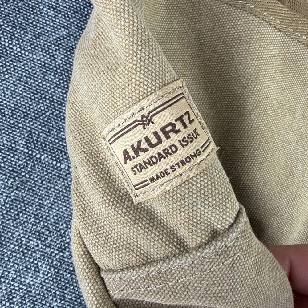 A. Kurtz Messenger Bag‎ Mens Large Khaki Tan Canvas Crossbody Field Satchel